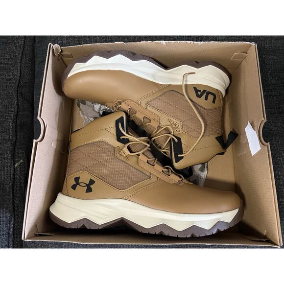 Under Armour UA Stellar G26" Mens Tactical Brown Hiking Boots Size 8.5 - Picture 6 of 7